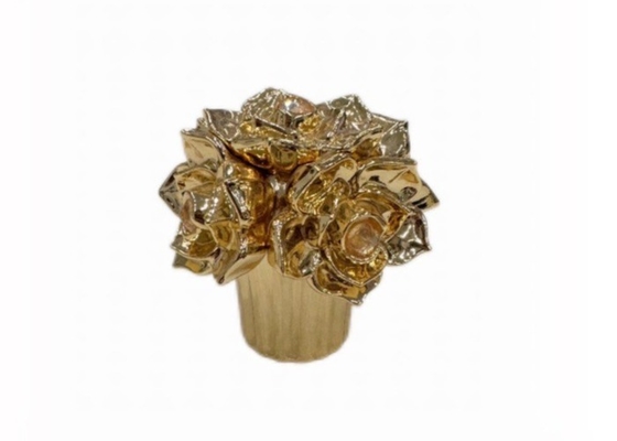 Rosa Diamante Flor Forma Zamak Perfume Caps especial de aleación de zinc Perfume tapa