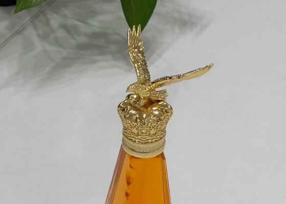 Capa de botella de perfume de aleación de zinc en forma de águila