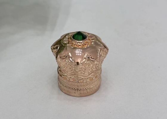 Zinc de aleación verde diamante Zamak cápsulas de perfume tapa de perfume con logotipo personalizado