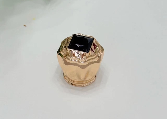 Lujosas tapas de diamante negro Zamak Caps de perfume para botellas de fragancia elegante