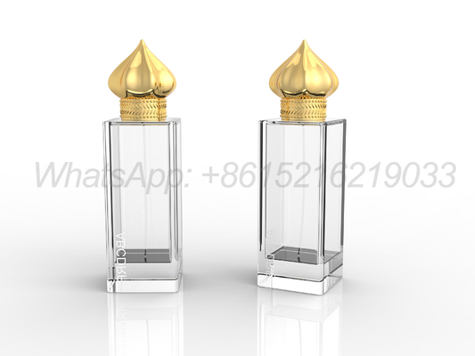 Elegante cuadrado redondo y rectángulo Zamak Perfume Caps para diseños personalizados
