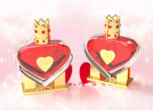 Romántico Perfume personalizado Botella de tapa para el Zinc Perfume personalizado