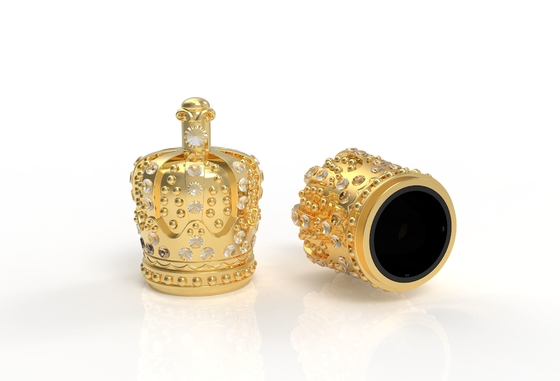Capas de perfume Zamak de lujo de cristal de diamante personalizadas para sus propias botellas de marca