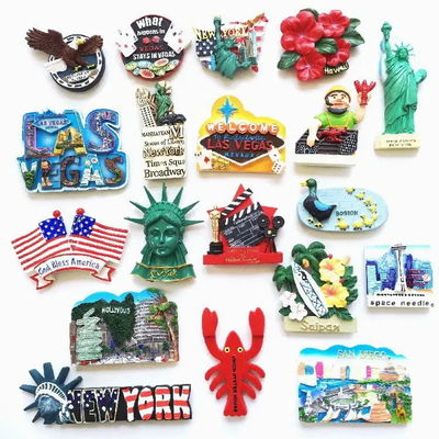 Magnetos de refrigerador de metal personalizados para recuerdos o regalos de viaje