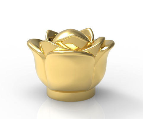 Tapa de perfume con forma de flor con logotipo personalizado, cuadrada brillante de primera calidad para Fea 15