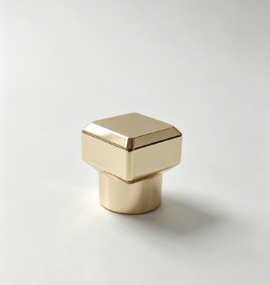 Tapa de botella de perfume de aleación de zinc de corte minimalista - Chapado en oro de alta gama