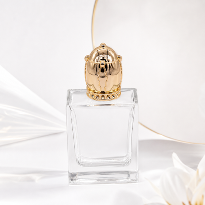 Tapa de perfume de Zamac con forma de bala en tono dorado con alta resistencia a la corrosión para envases de lujo