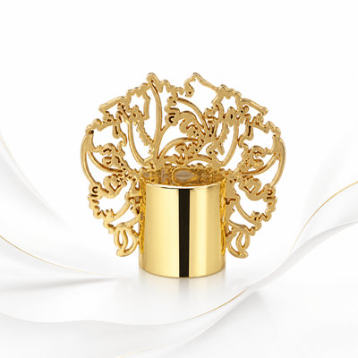 Capas de perfume Zamak con diseño personalizable y acabado pulido en espejo