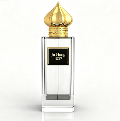 Tapa de botella de perfume de aleación de zinc con corona dorada de lujo para embalaje de fragancia premium