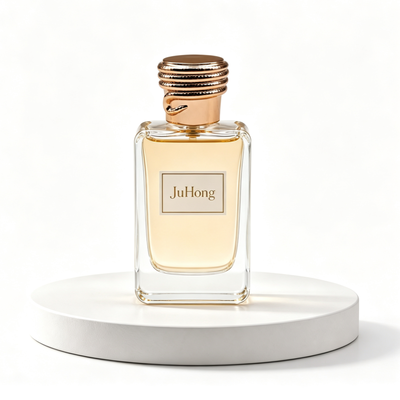 Capa de perfume Zamac FEA15 con gancho lateral, tapa de aleación de zinc de oro rosa