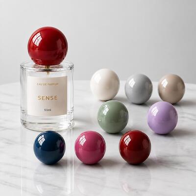 Morandi Color Esférica Bola de Perfume tapa de plástico multicolor botella de fragancia tapa logotipo personalizado encaja 15mm FEA Cuello