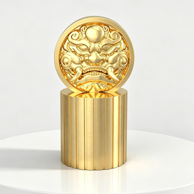 Personalizamos cualquier forma Zamac Capa de perfume de aleación de zinc Con cara de bestia en relieve tapa de botella de perfume de lujo