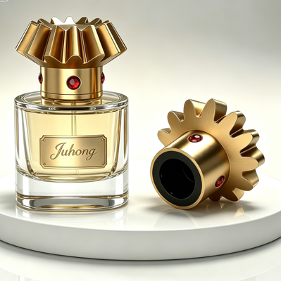 Capa de perfume Zamac en forma de engranaje magnético