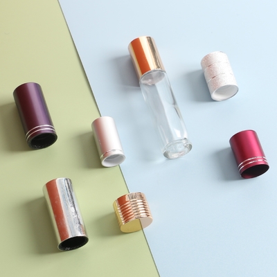 Perfume de Rose Gold Silver Pink For del casquillo de Matte Label Screw Customized Plastic