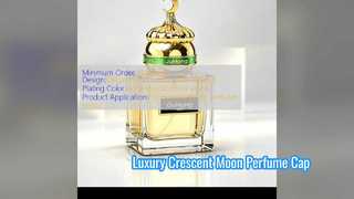 Elegant Crescent Moon Zamac Perfume Cap Luxury Bottle Lid