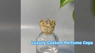 Tapas de botellas de perfume de Zamac personalizadas de lujo para marcas premium