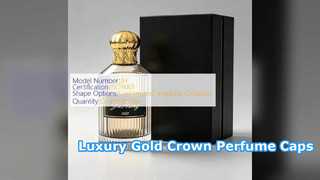Tapas de perfume Gold Crown de lujo para marcas de fragancias premium