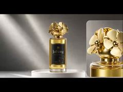Casquillo del perfume de Zamac de la forma de la flor, tapa plateada oro de la botella de fragancia de la aleación del cinc