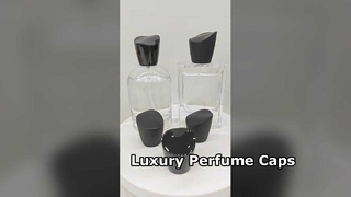Tapón de perfume negro de zamac irregular de alta gama