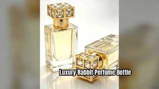 Envase de vidrio recargable de botella de perfume de conejo de lujo